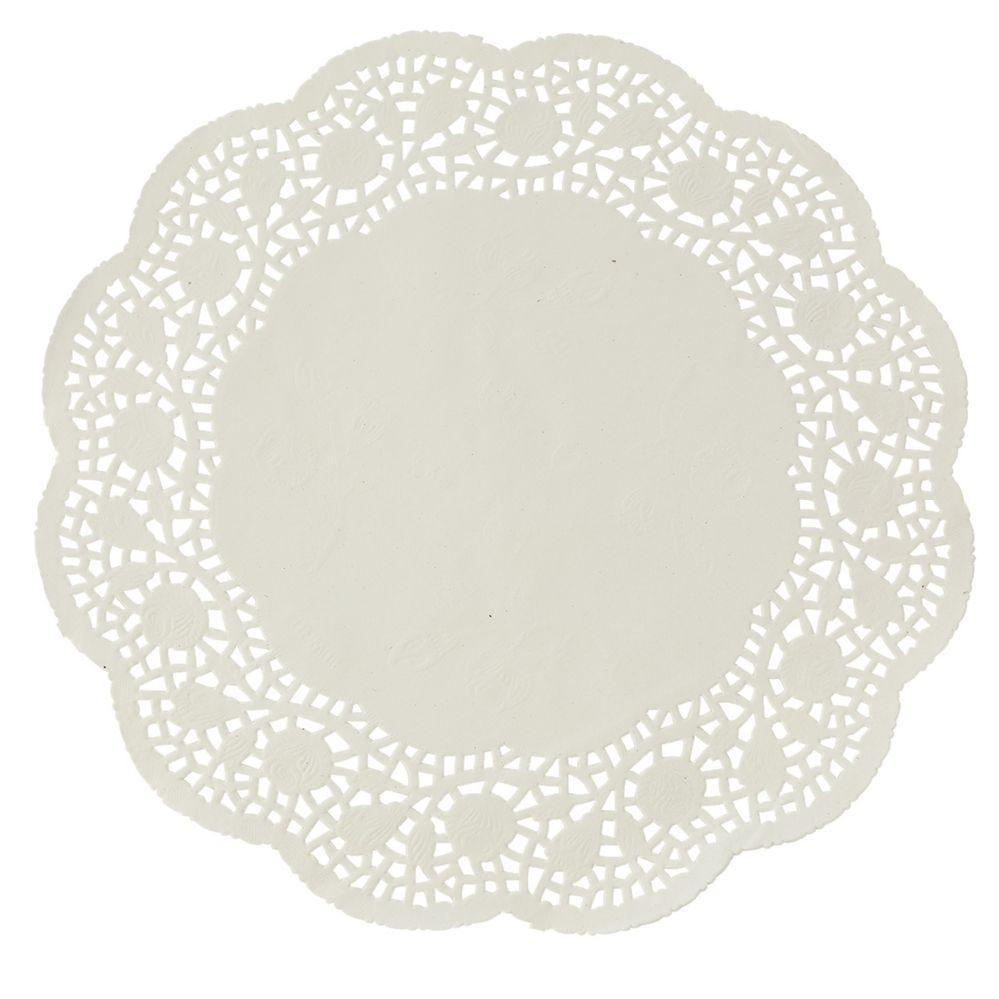 8 Wholesale Round Paper Doilies 12 inch 250pc/bag - White image