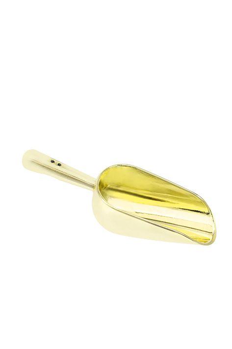 12 Wholesale Plastic Candy Scoop 5 inches - Gold image
