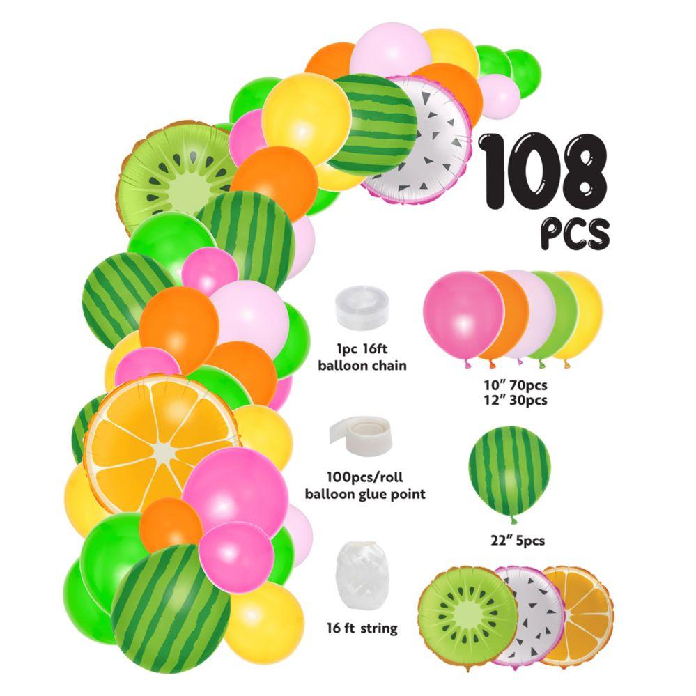 24 Wholesale Fruit Theme Balloon Garland Set 16ft image