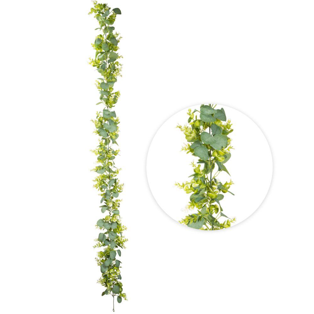 12 Wholesale Artificial Eucalyptus Pulverulenta And Polyanthemos Garland image