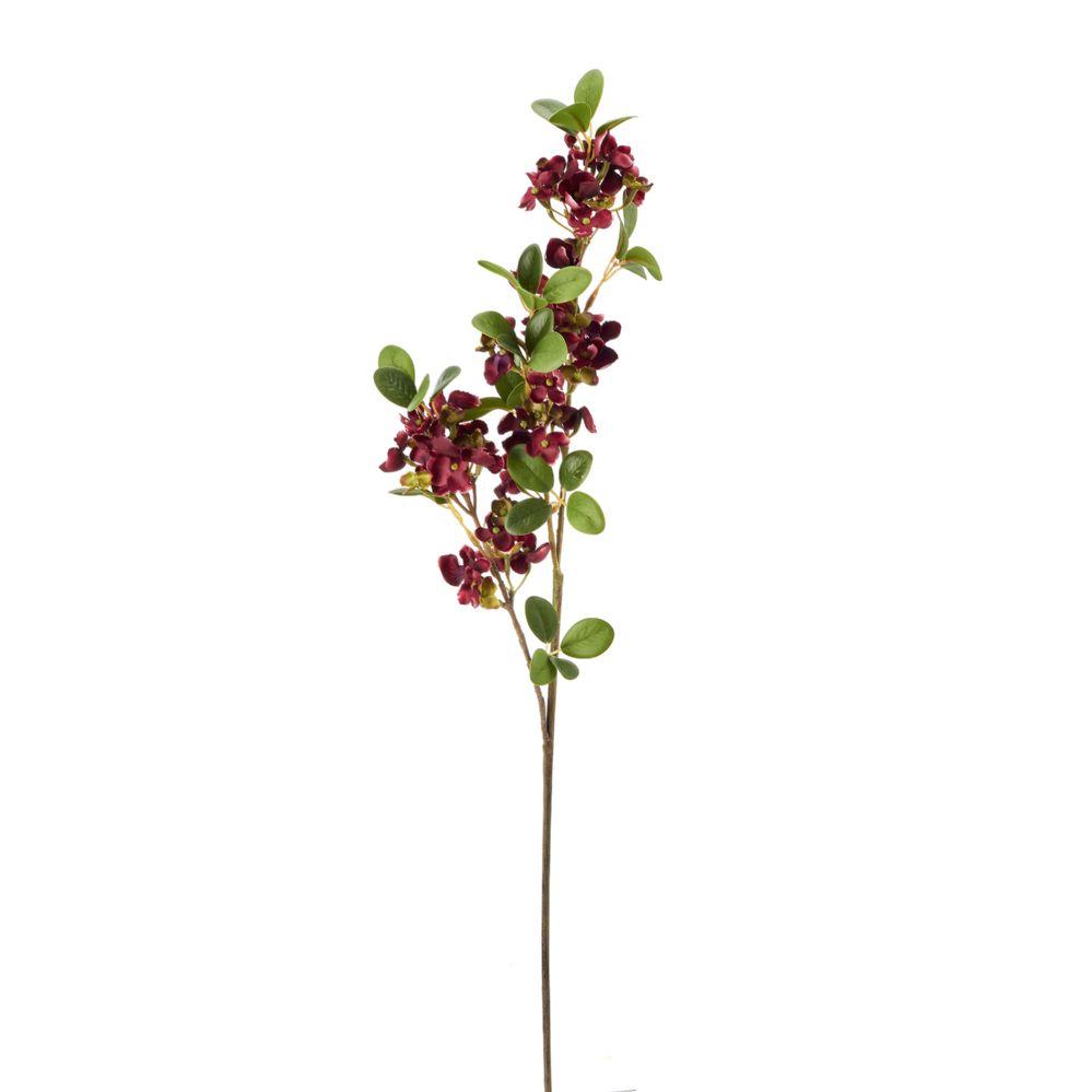 24 Wholesale Artificial Magnolia Branch - Burgundy image