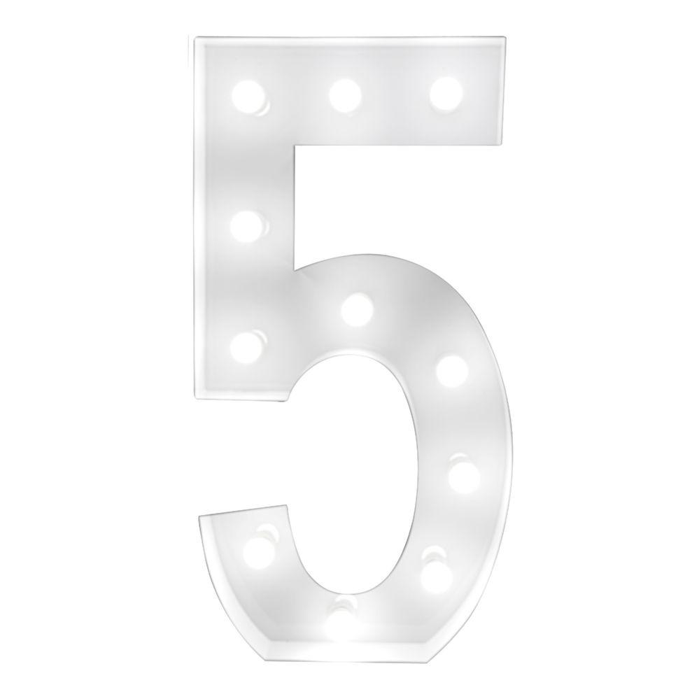 Wholesale 4ft Light Up Marquee Number ?5? - White image