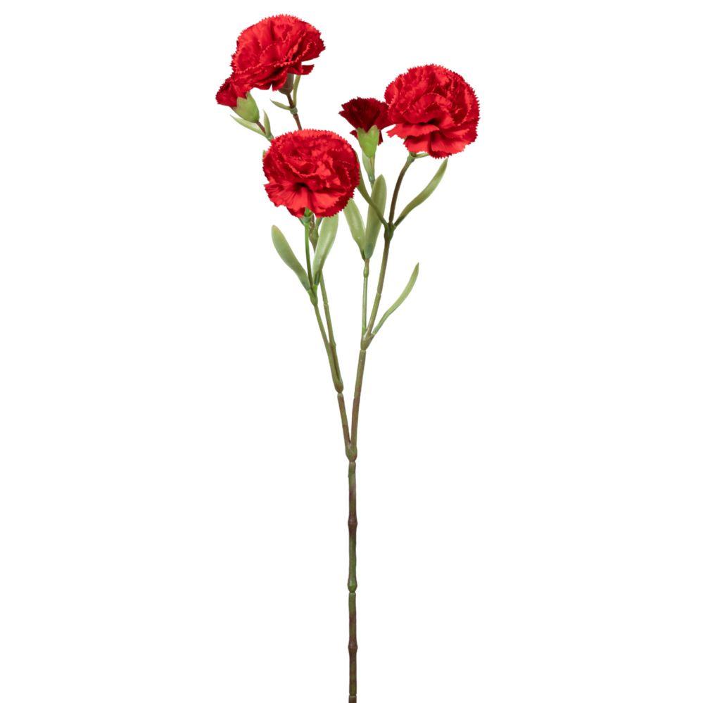 24 Wholesale Artificial Carnation Stem 24 inch - Red image