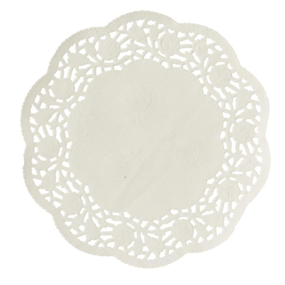 40 Wholesale Round Paper Doilies 4 inches 250pc/bag - White image