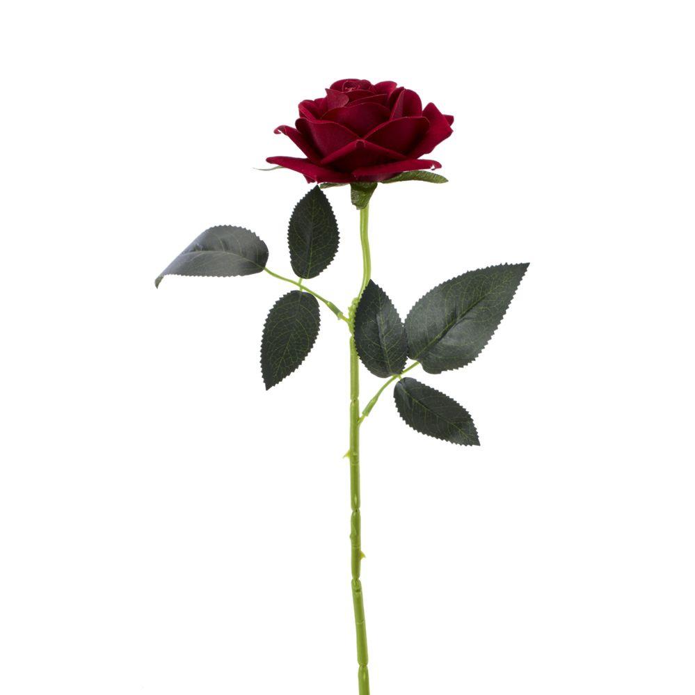 48 Wholesale Artificial Single Rose 19 inches - Red image