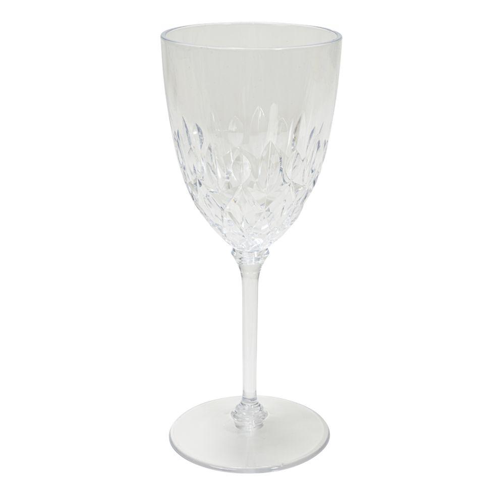 48 Wholesale Plastic Wine Glass 7oz - Clear image