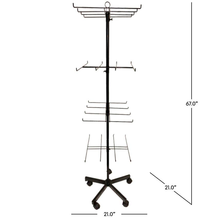 12 Wholesale 4-Tier Rotating Display Racks For Gloves, Umbrellas, Belts, Buckles, Accessories - Mobil Displays | Without Products image