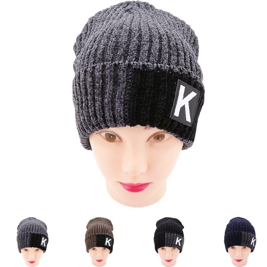 24 Wholesale Striped Knitting Winter Hats For Women image