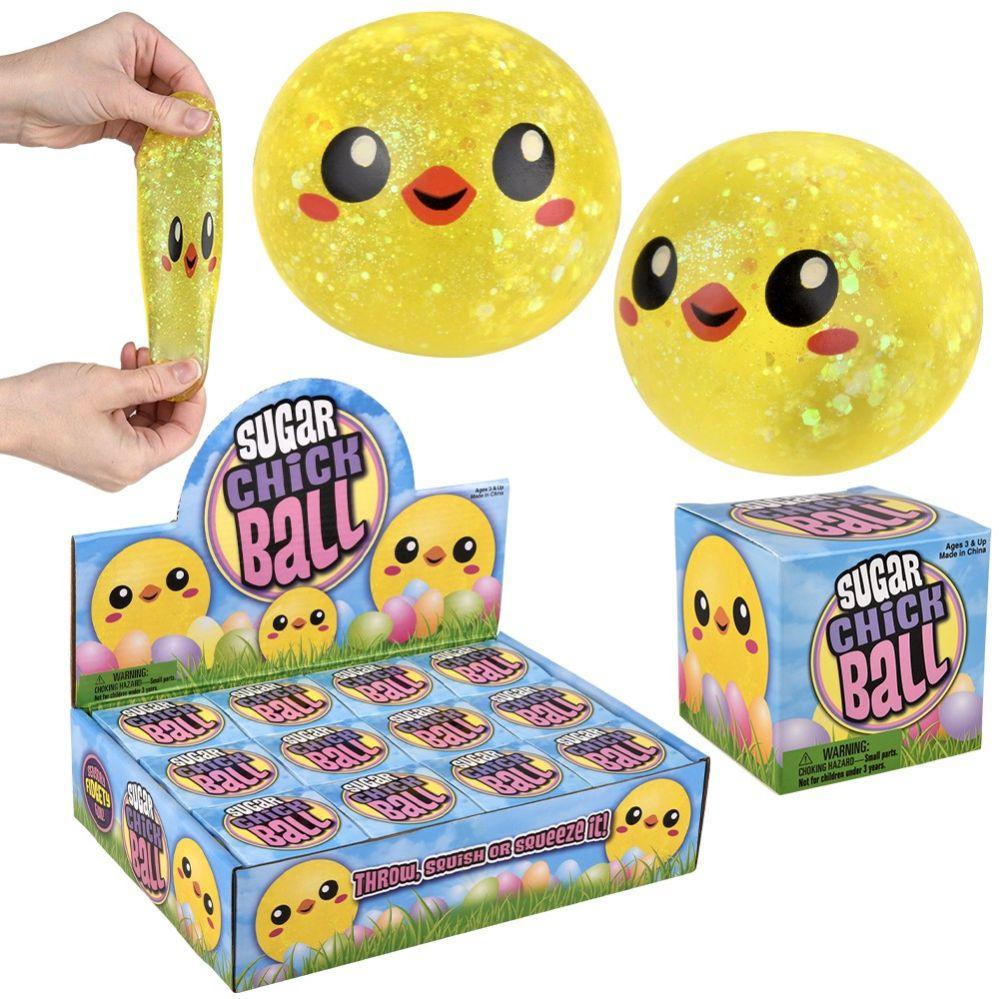 72 Wholesale 2.5 inch Easter Chick Sugar Ball image