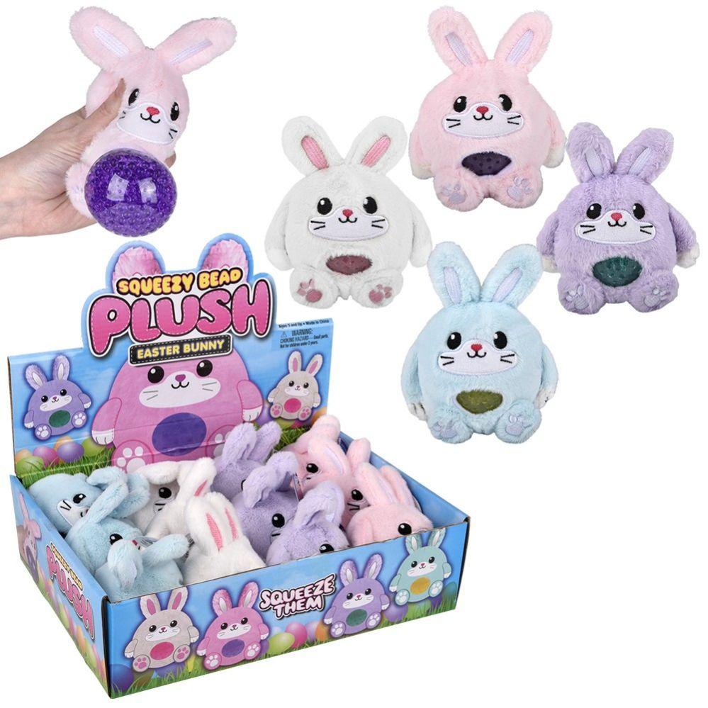 72 Wholesale 3 inch Squeezy Bead Plush Easter Bunny image