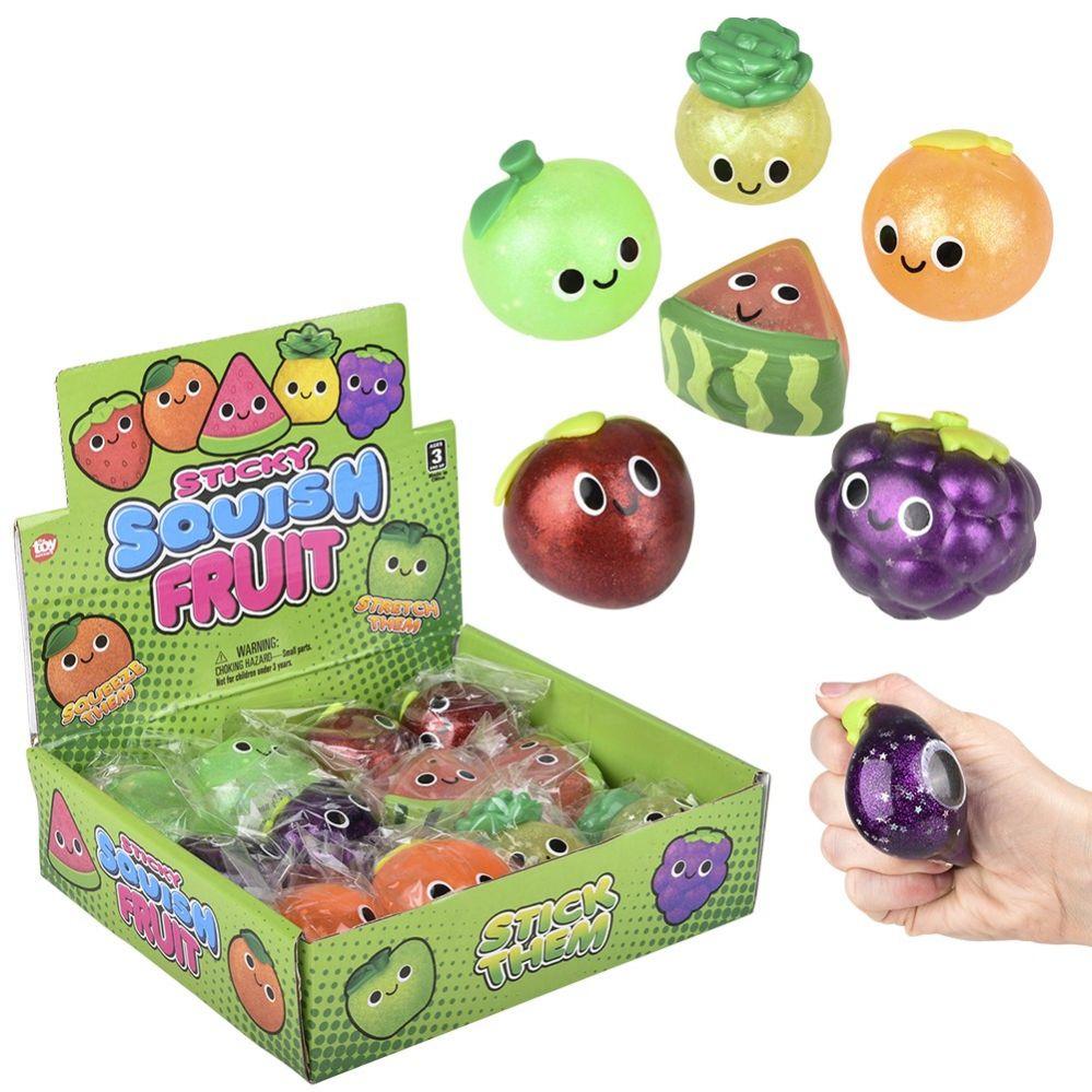 144 Wholesale 2.25 inch Squish Sticky Fruit image