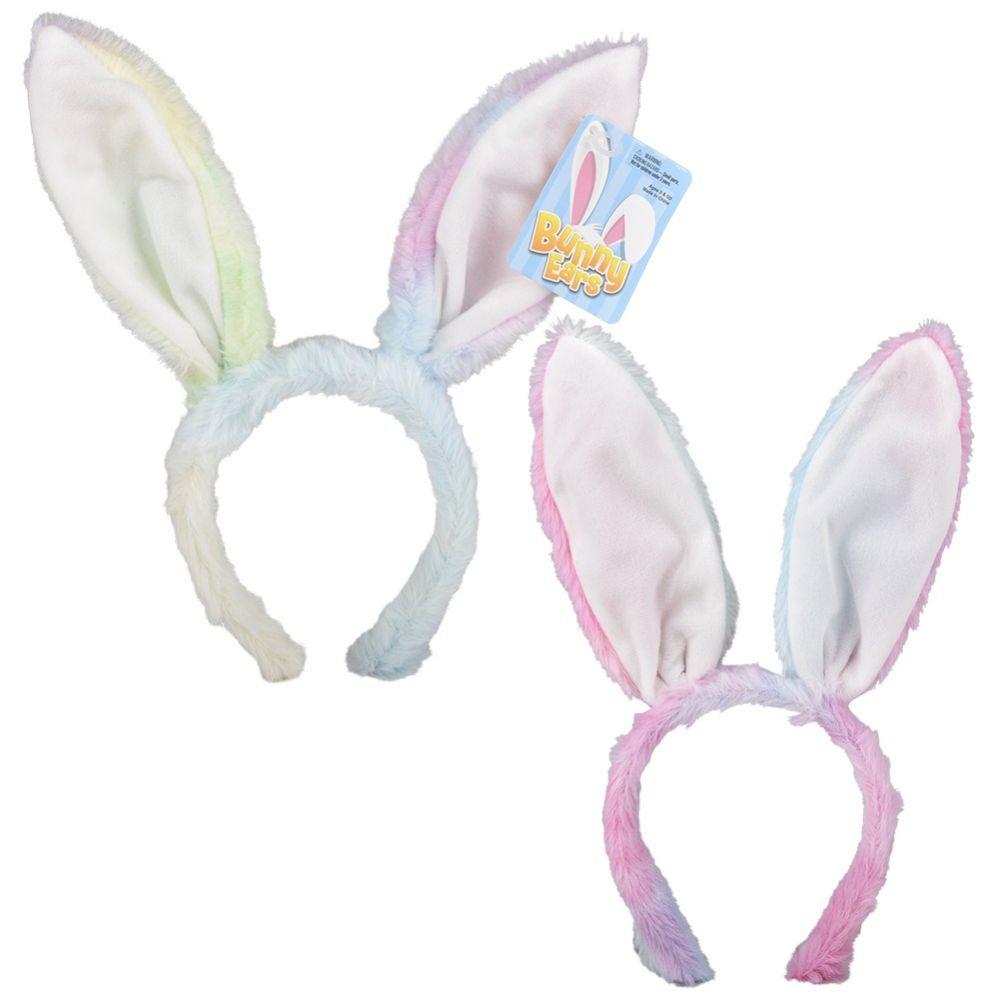 72 Wholesale Plush Cotton Candy Bunny Ears image