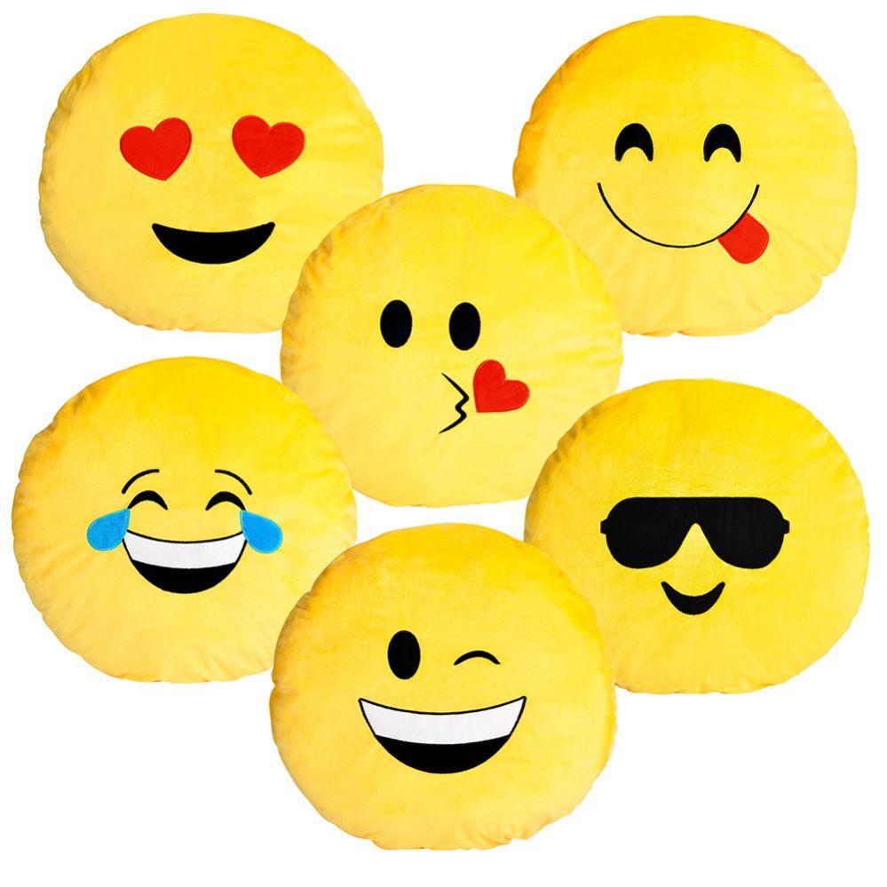 12 Wholesale 18" Emoticon Pillow image