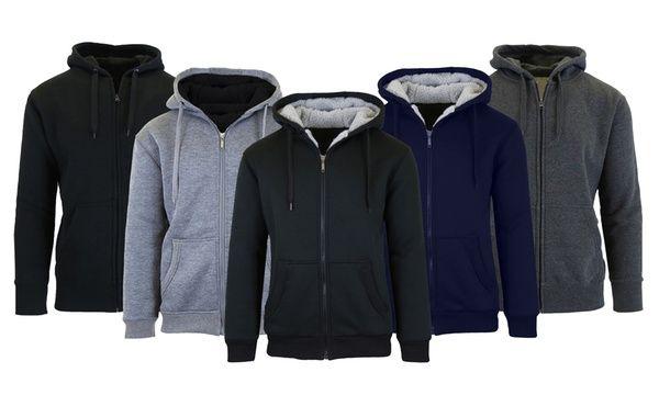24 Wholesale Mens Assorted Color Fleece Line Hoodies Assorted Sizes M-2x 260gsm image