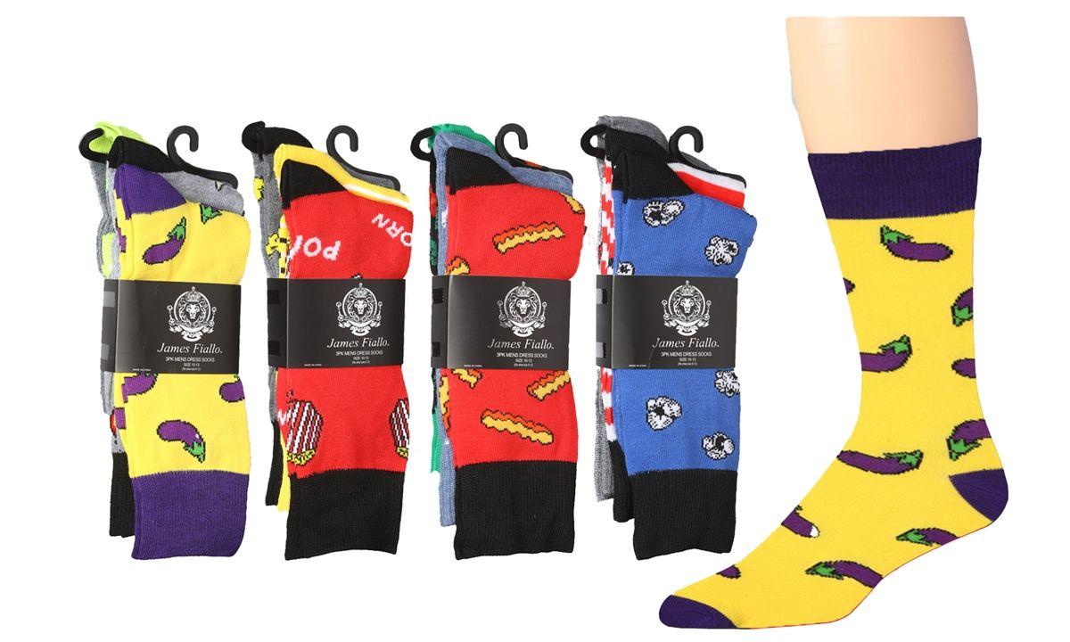60 Wholesale Mens Assorted Pattern Dress Socks Size 10-13 image
