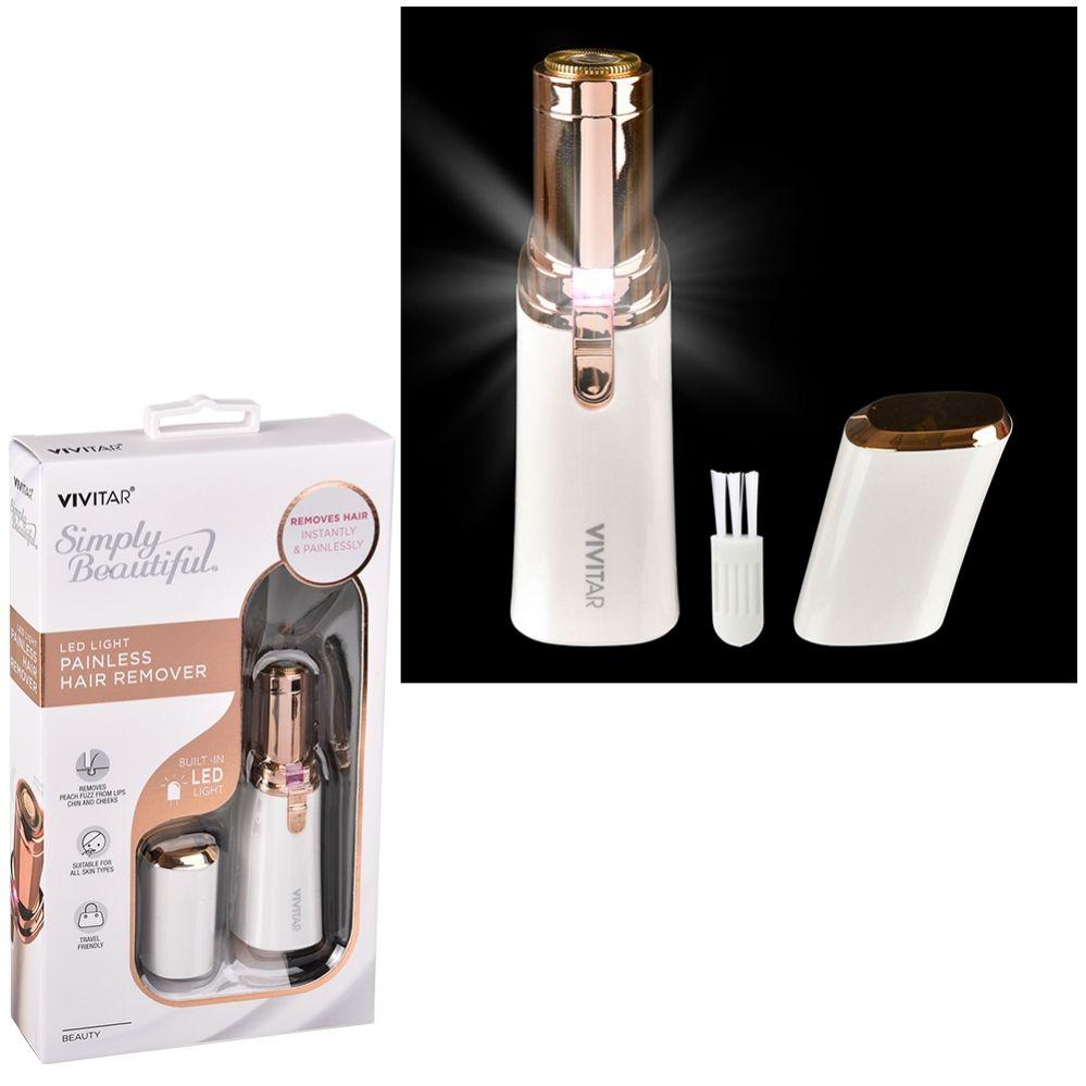 6 Wholesale Vivitar Compact Facial Hair Removal Shaver W/led image