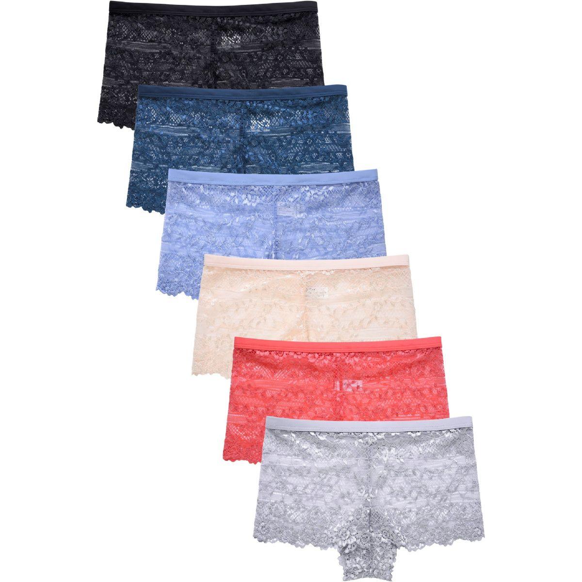 432 Wholesale Sofra Ladies Lace Hipster Panty Assorted image