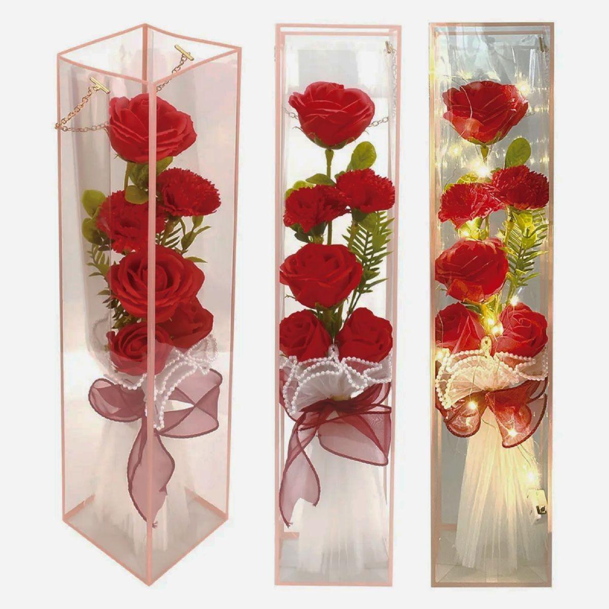 24 Wholesale 9led Soap Rose Red image