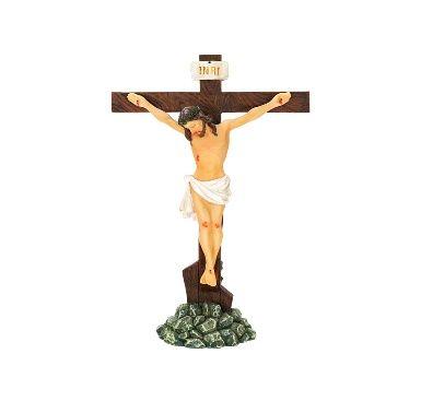 6 Wholesale Bh Crucifix Polyresin Fugurine 12 in image