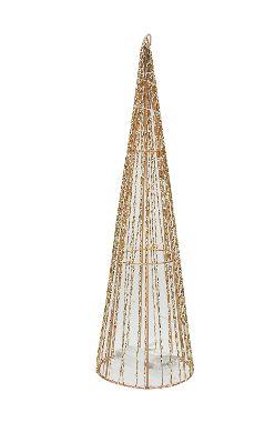 6 Wholesale Bh Christmas Gold Wire Tree W Light 23.6 image
