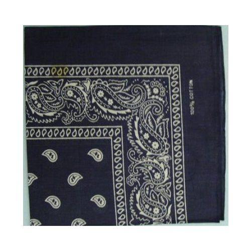 24 Wholesale BandanA-Navy Blue Paisley image