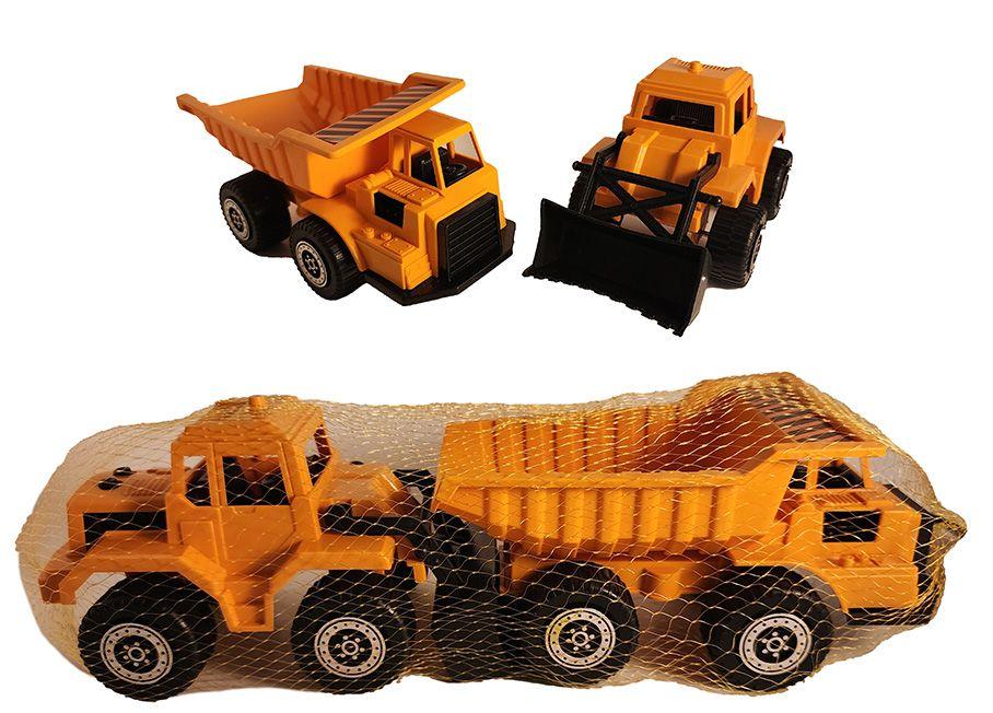 24 Wholesale 7 inch 2 Pc Construction Trucks In Net image