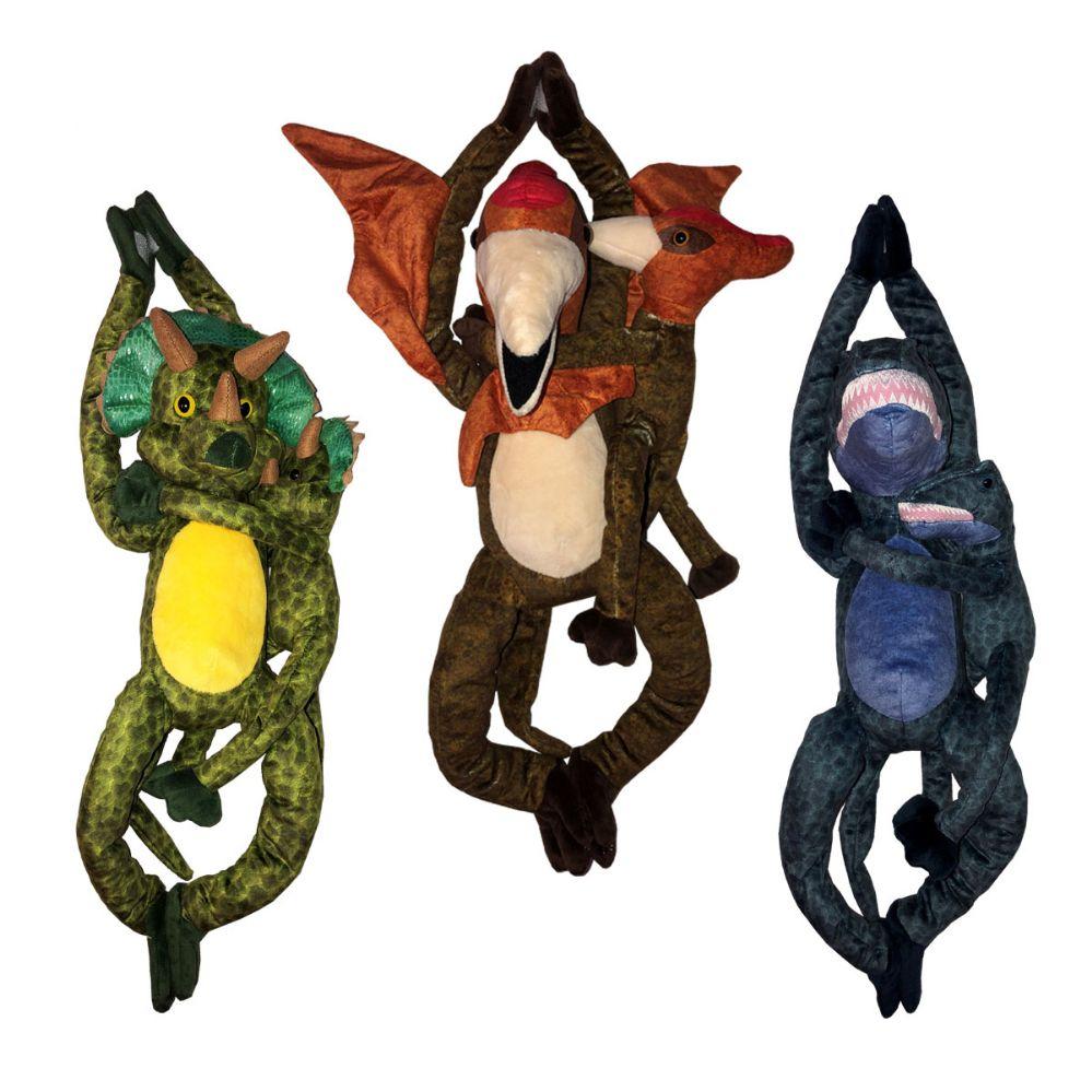 24 Wholesale 24 inch HanG-A-Boo Dinosaur W/ Baby - 3 Asst. image