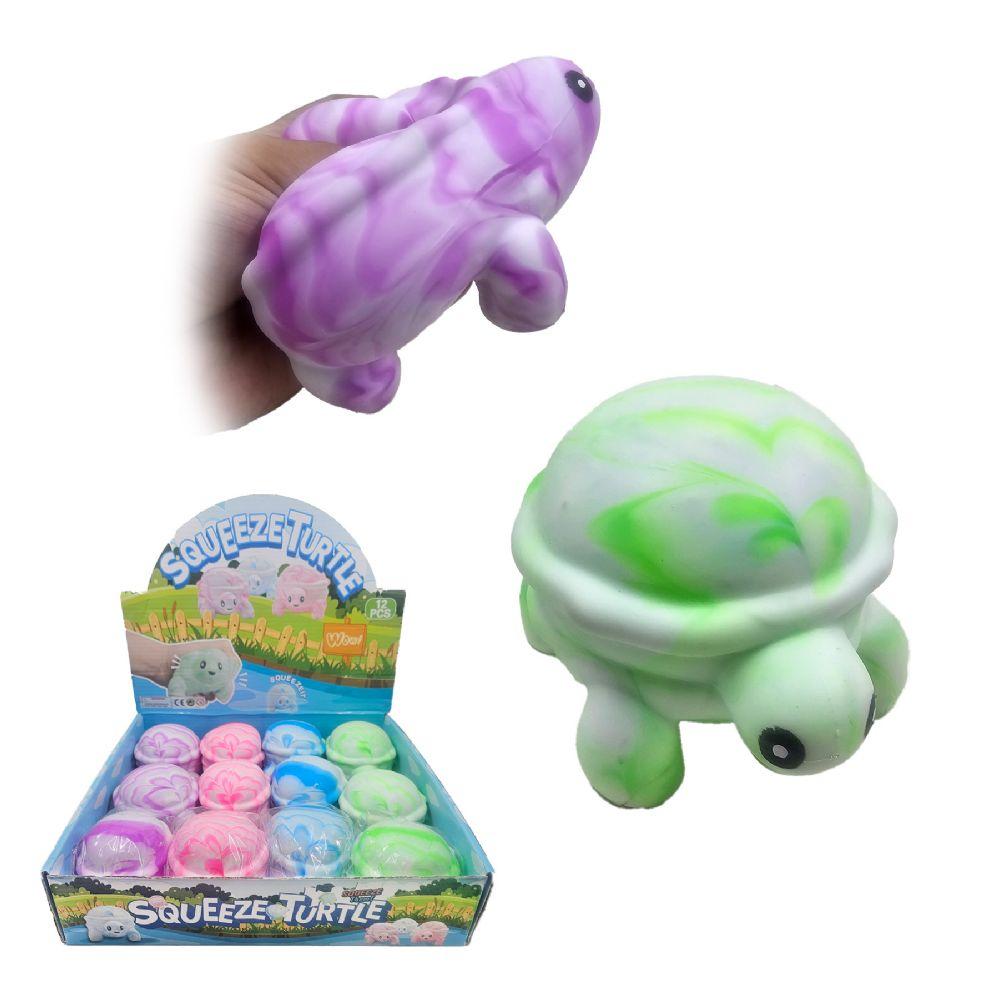12 Wholesale 4.5 inch Squeeze Tie Dye Turtle - 4 Asst. Colors image
