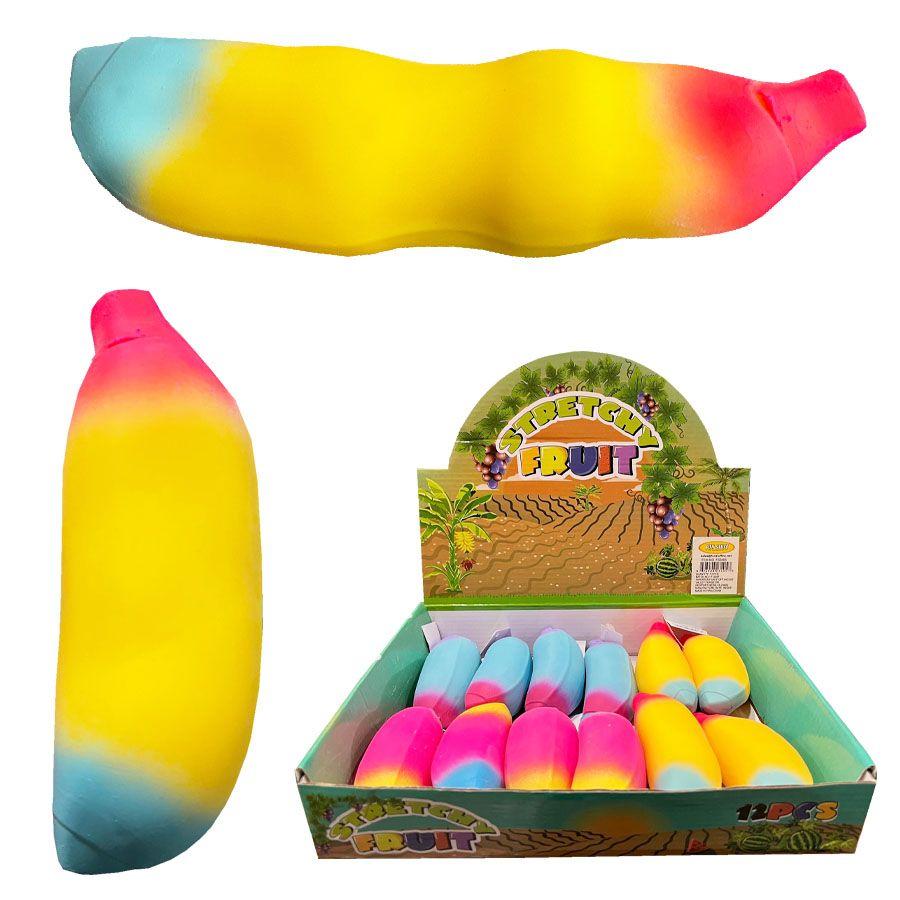 12 Wholesale 5 inch Squeeze Rainbow Banana image