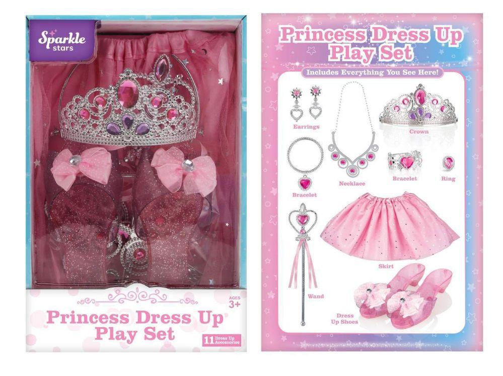 12 Wholesale Princess Dress Up Play Set - Pink image