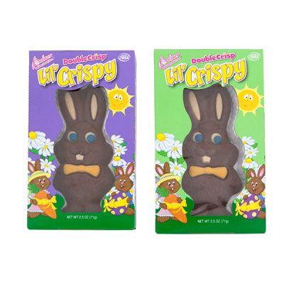 24 Wholesale Easter Candy Choco Bunny Lil'crispy 2asst 2.5oz/boxed/in Pdq image
