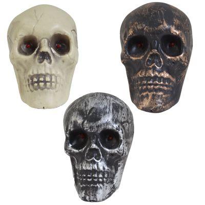 18 Wholesale Skull Lightup 5in 3xlr44 Batt Inc Natural/ Gold/ Silver/ Plst image