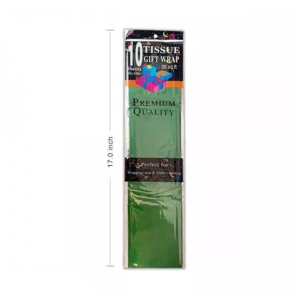 48 Wholesale 10pc Green Tissue Paper image