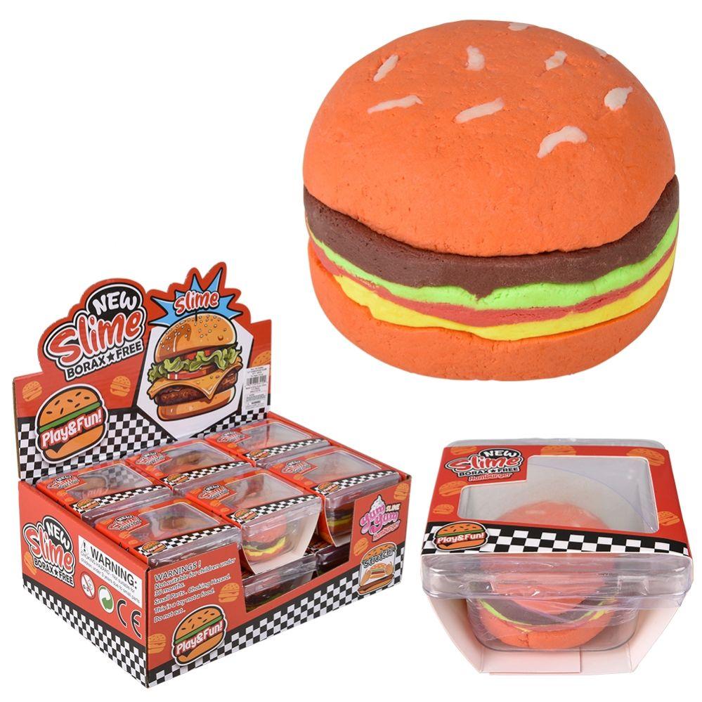 72 Wholesale 72 Wholesale 3.2" Cheeseburger Clay Slime 12ct - WSD image