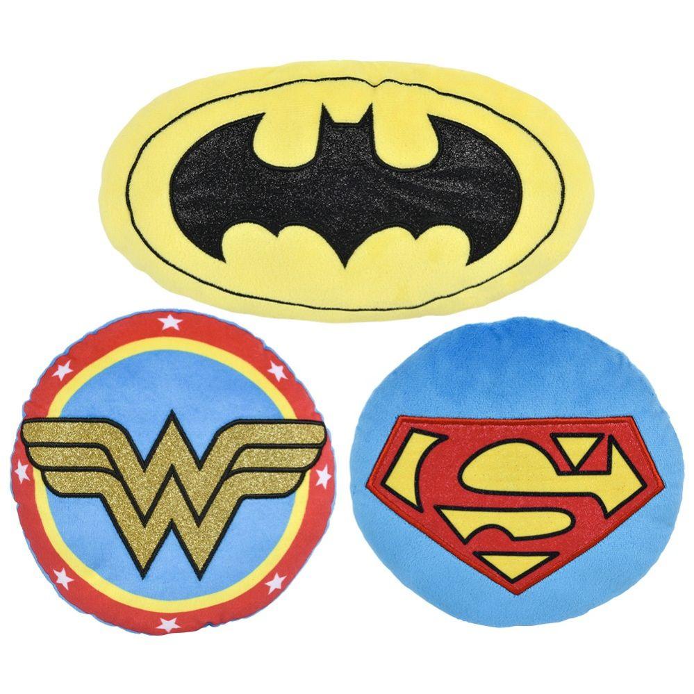66 Wholesale 8-inch-11-inch Justice League Logo Assortment Pancake Plush image