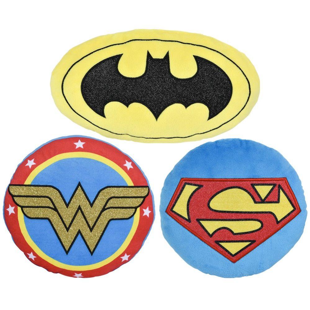 48 Wholesale 9-13inch Justice League Logo Assortment Pancake Plush image