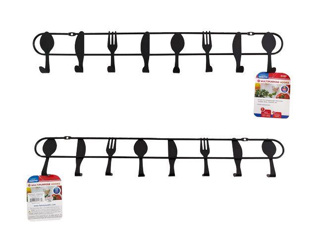 96 Wholesale Multipurpose Hooks 18.5inchx3inch Black Clr image