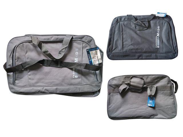 12 Wholesale Duffel Bag Short+long Straps ,black, Grey Clr image