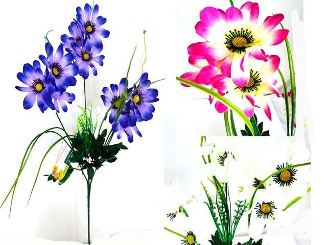 144 Wholesale 9 Head Flower 26.25inchh 4clr image