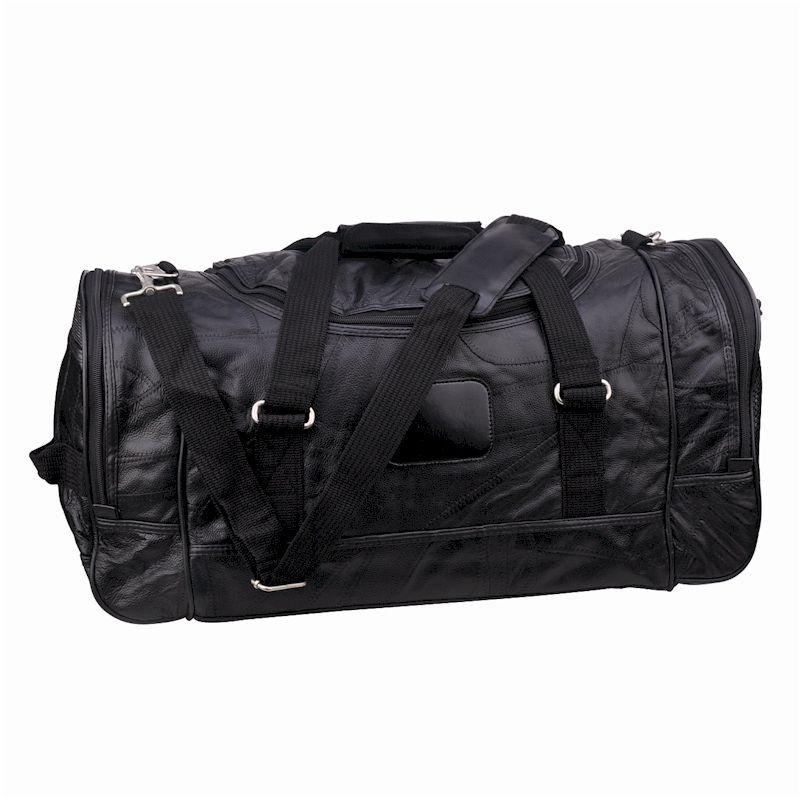 3 Wholesale Genuine Mosaic Black Leather Duffel Bag image