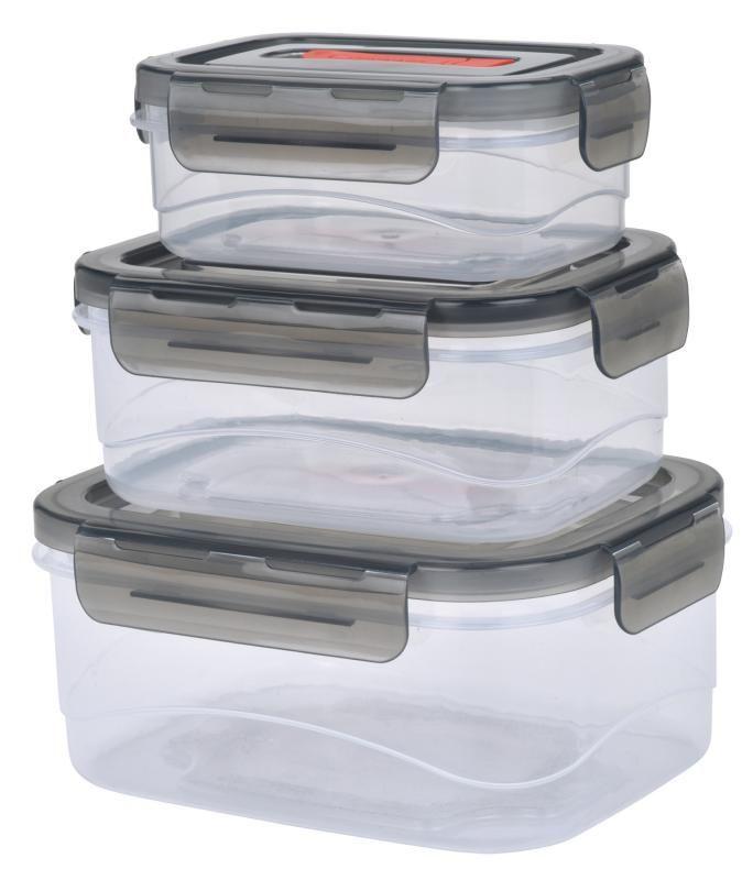 12 Wholesale 3pc Rectangular Container Set 16, 33.6, 60.8oz image