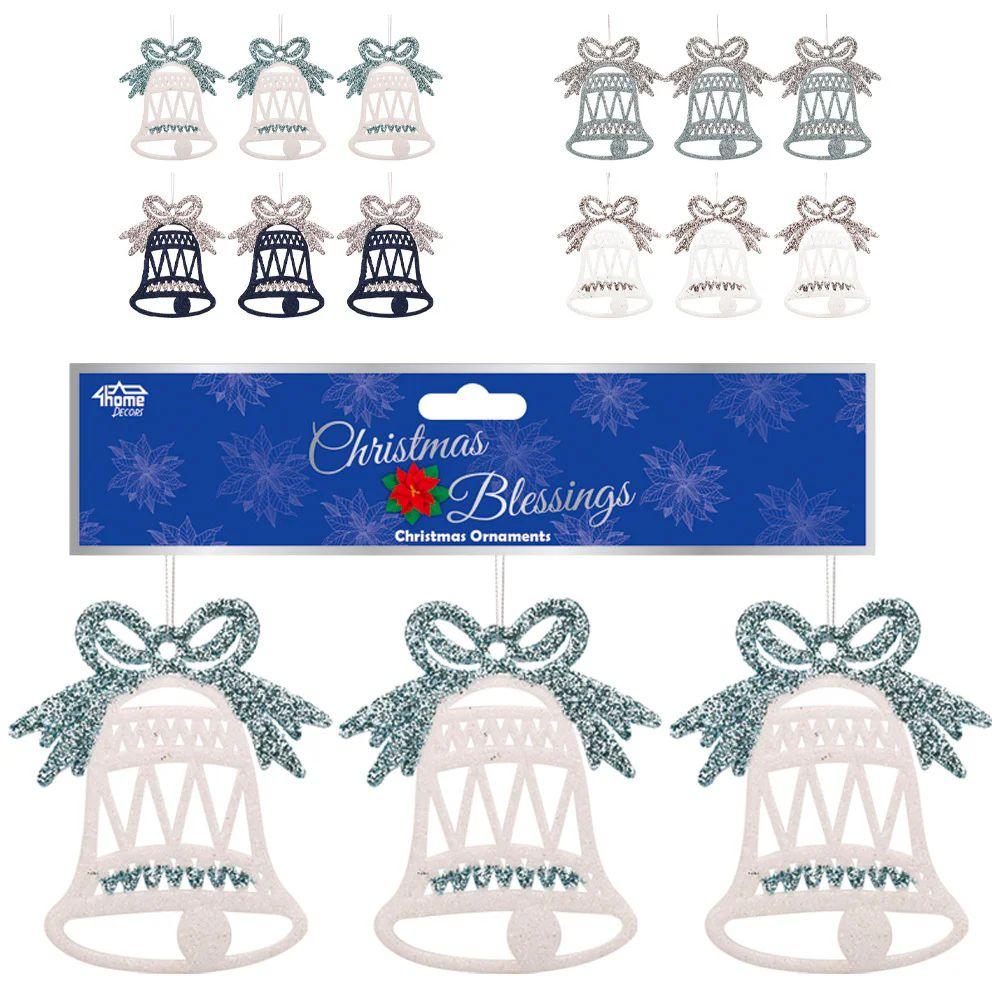 36 Wholesale 3-Piece Bell Assorted Colors image