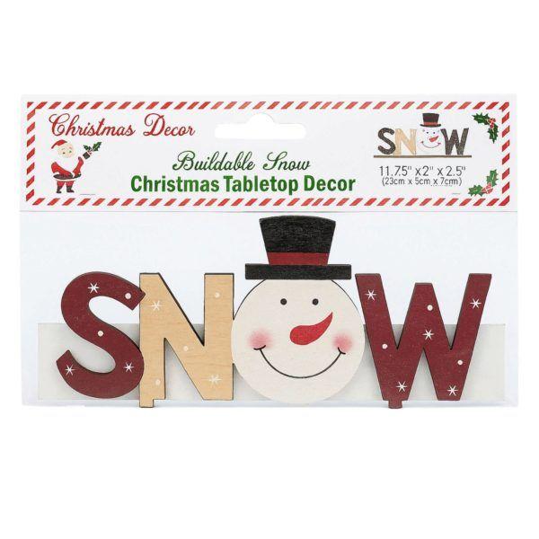 6 Wholesale Snow Decor With Snowman's Face Tabletop Decor image