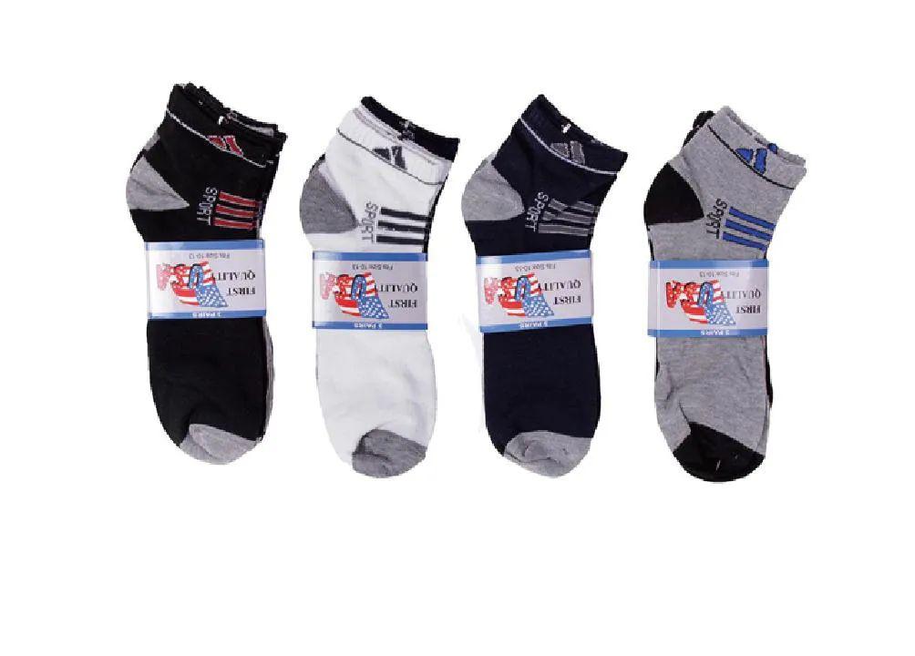 156 Wholesale Men's Quarter Ankle Socks 10-13 image