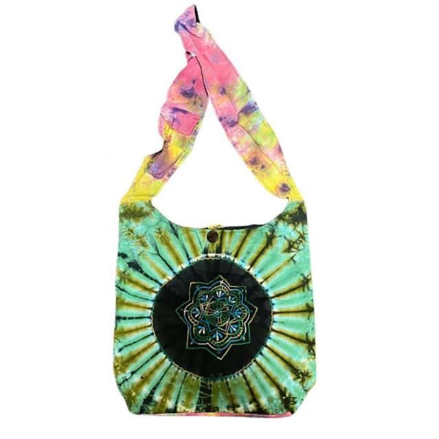 5 Wholesale Handmade Hobo Bags - Tie Dye Floral Embroidery image