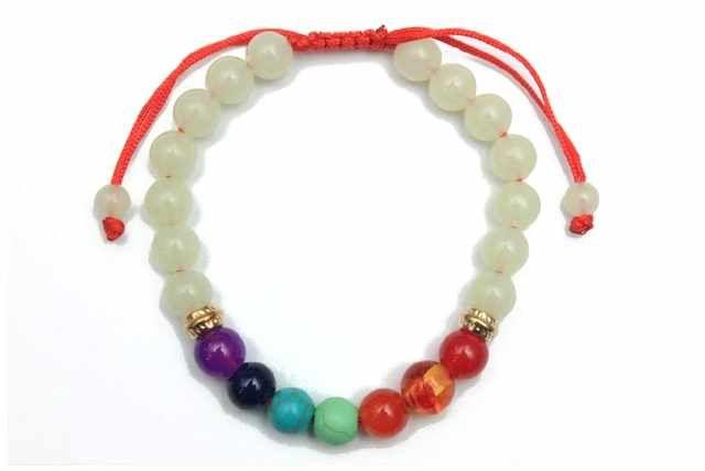 12 Wholesale Chakra GloW-IN-ThE-Dark Bracelets image
