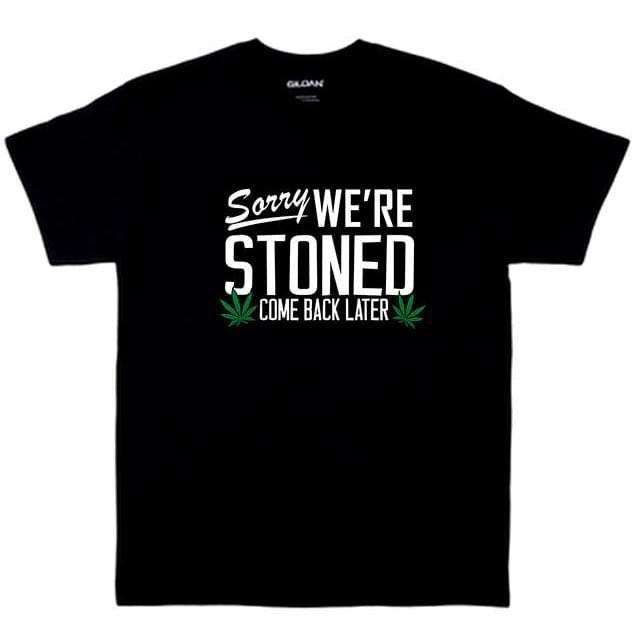 12 Wholesale Wholesale Sorry We Are Stoned Black Shirts Xxl image