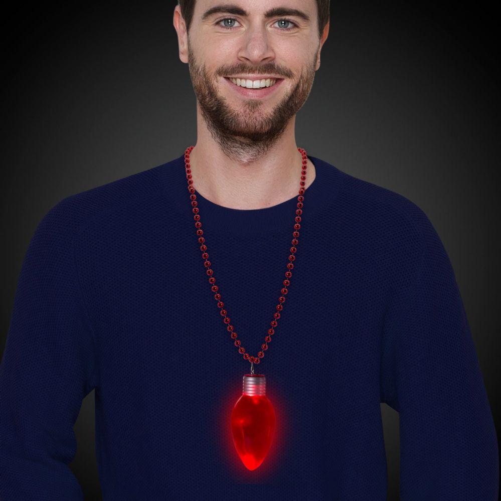 36 Wholesale Led Jumbo Christmas Bulb Necklace image