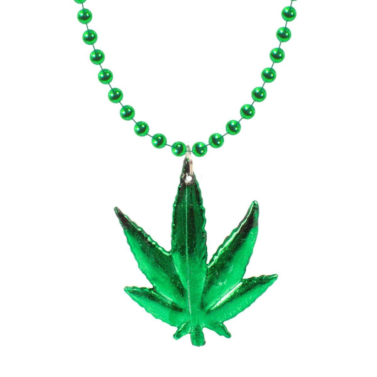 276 Wholesale Weed Leaf Bead Necklaces image