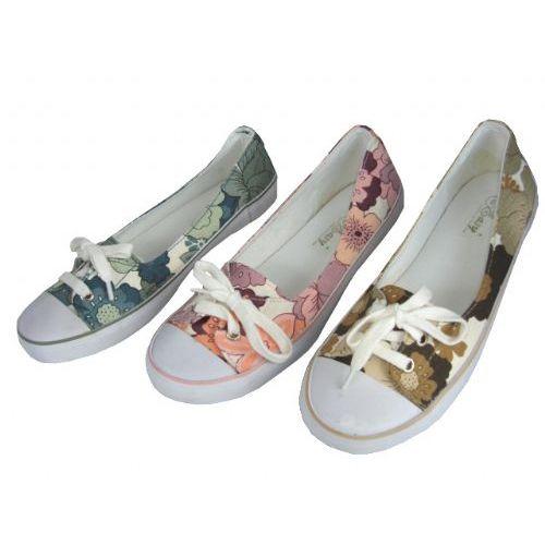 24 Wholesale Ladies' Canvas W/ Lace image